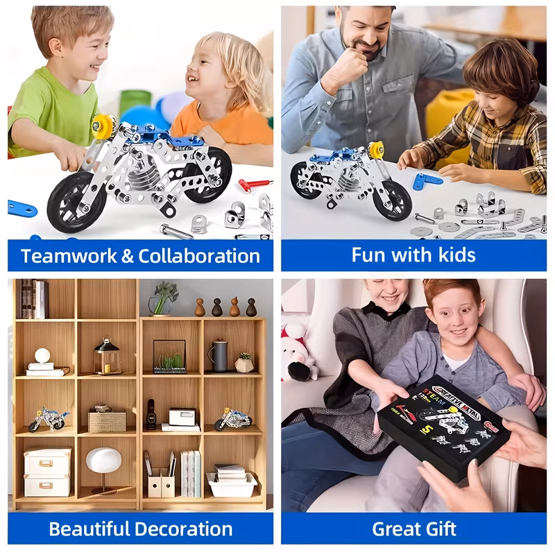 Erector Set Motorcycle Stem Building Toys 