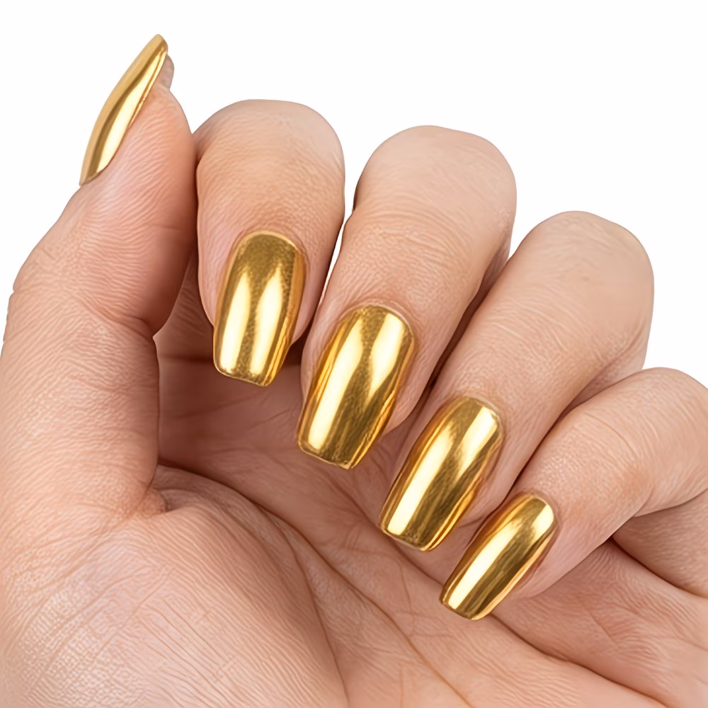  Mirror Metallic Golden Nail Polish