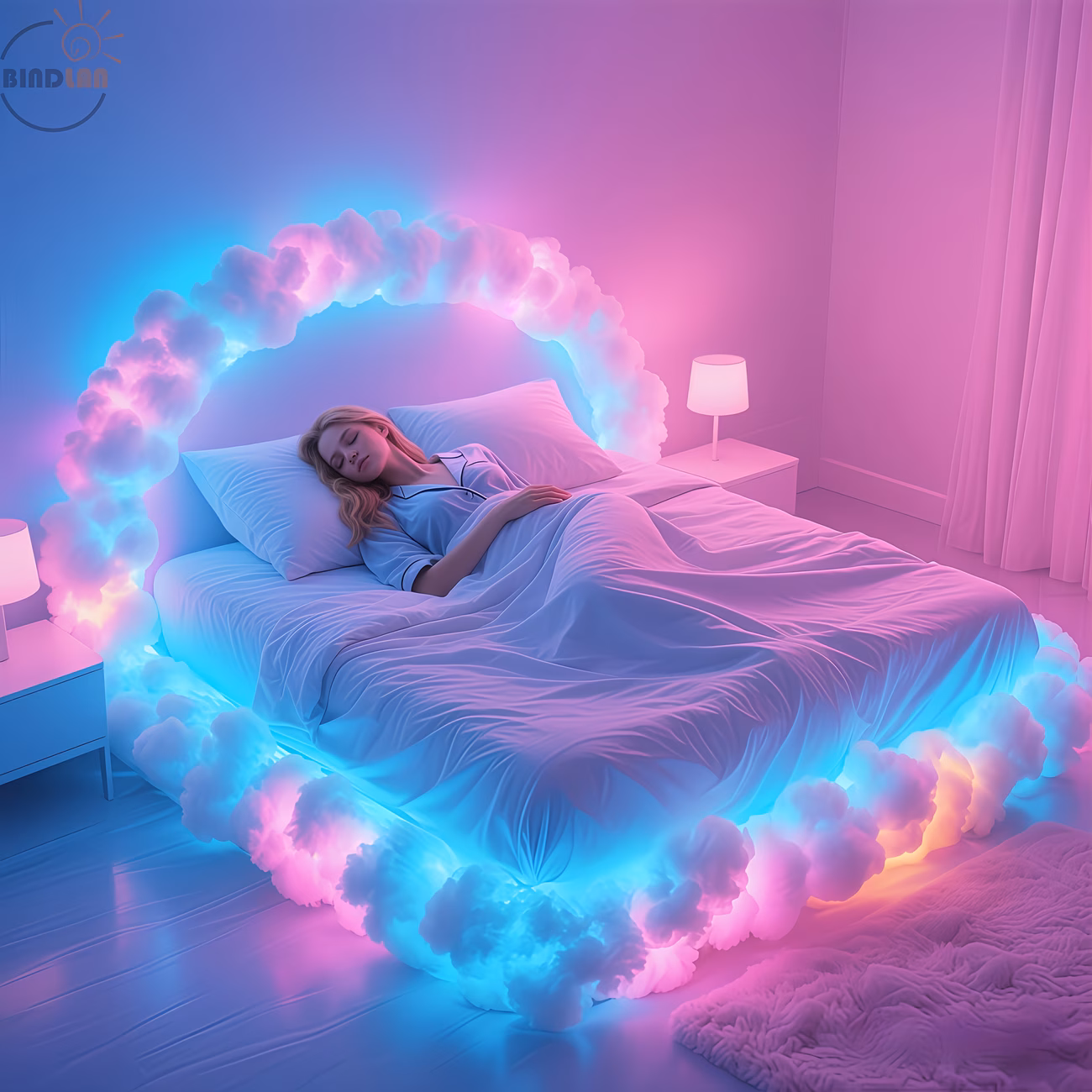 Thundercloud Light Smart Bed Frame Lamp