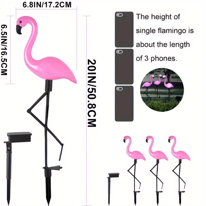  Solar Flamingo Lights