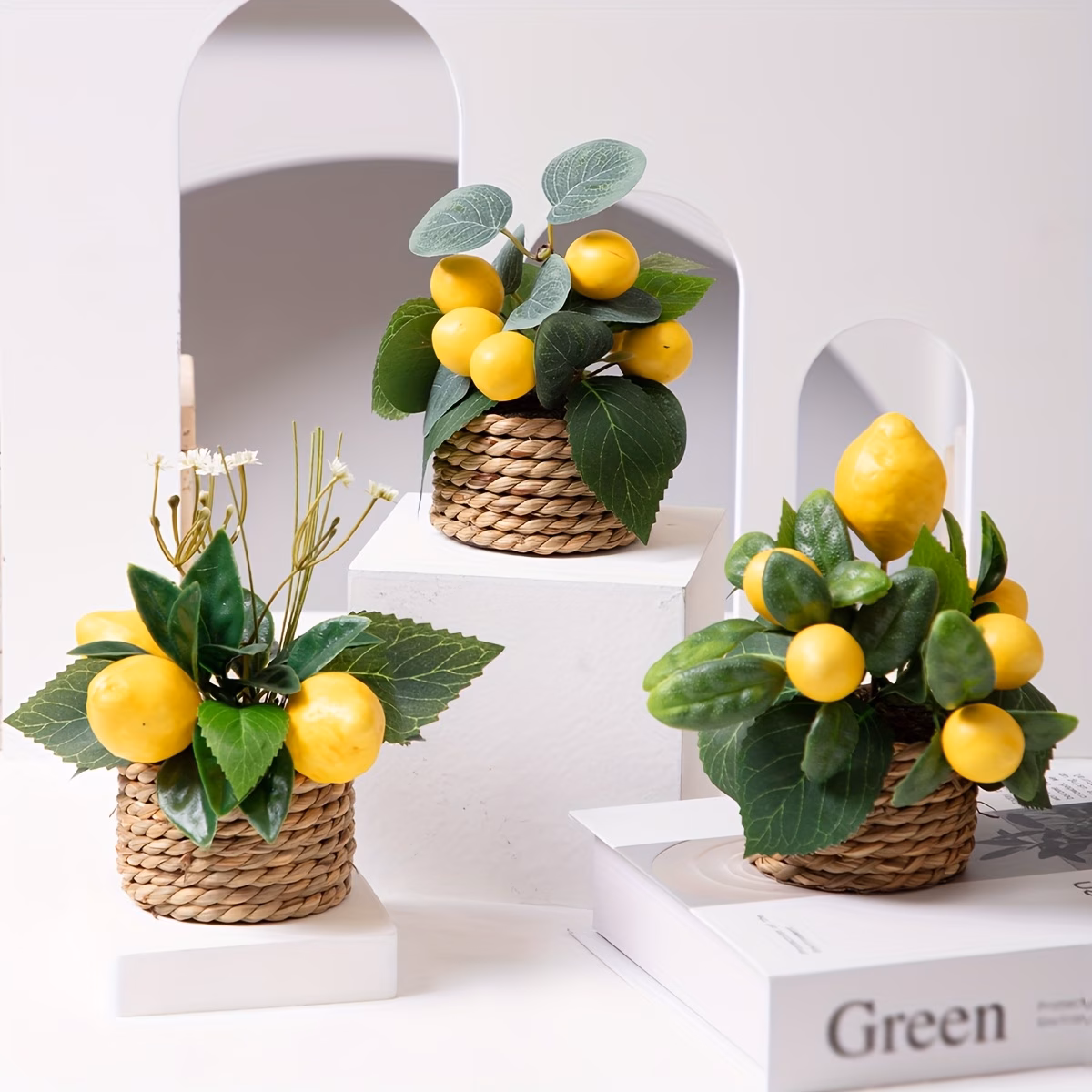  Artificial Lemon Tree with Potted Plant