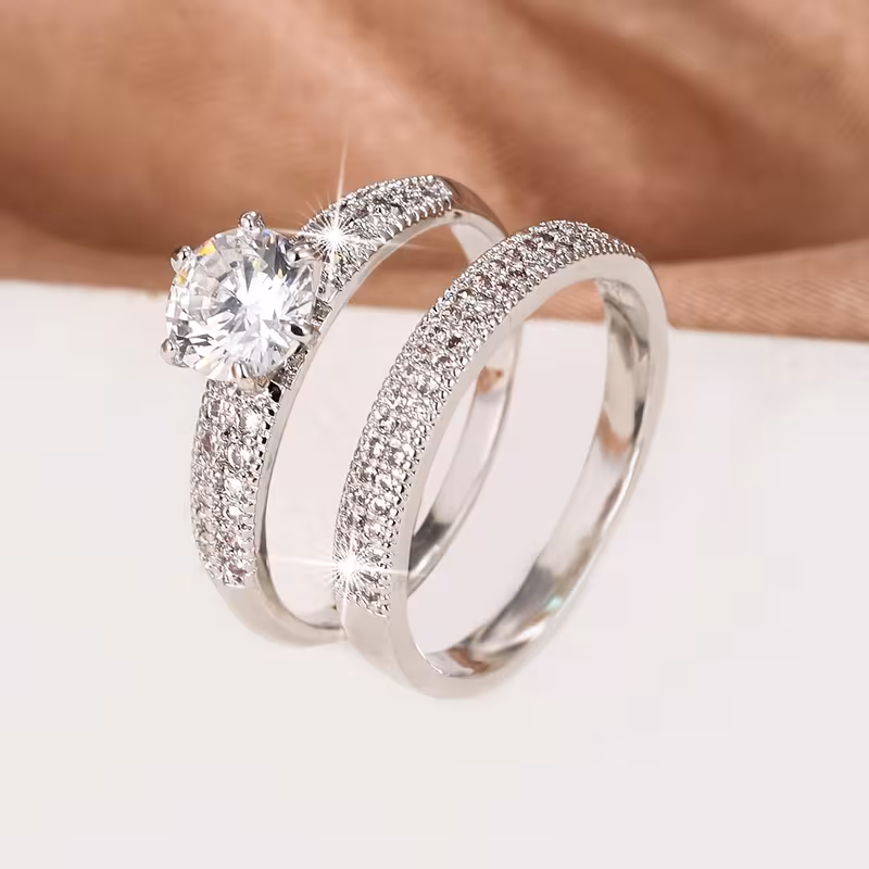 Luxury zirconia Eternity Band Ring