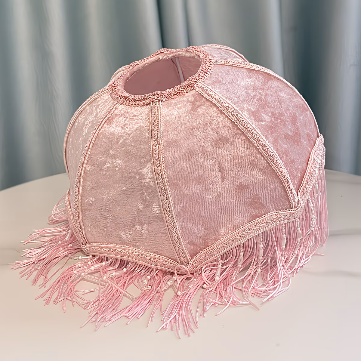 Light Pink Tassel Lampshade