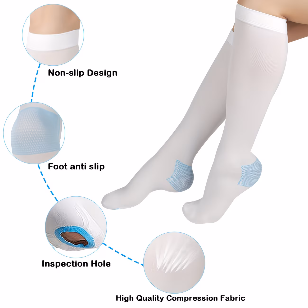 Hose Knee High Compression Socks