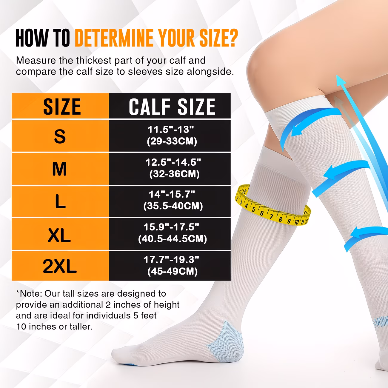  Hose Knee High Compression Socks