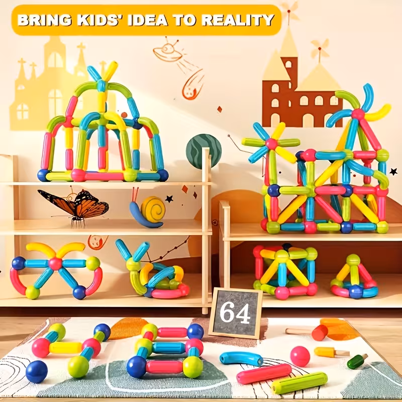 Magnetic Building Blocks for Children