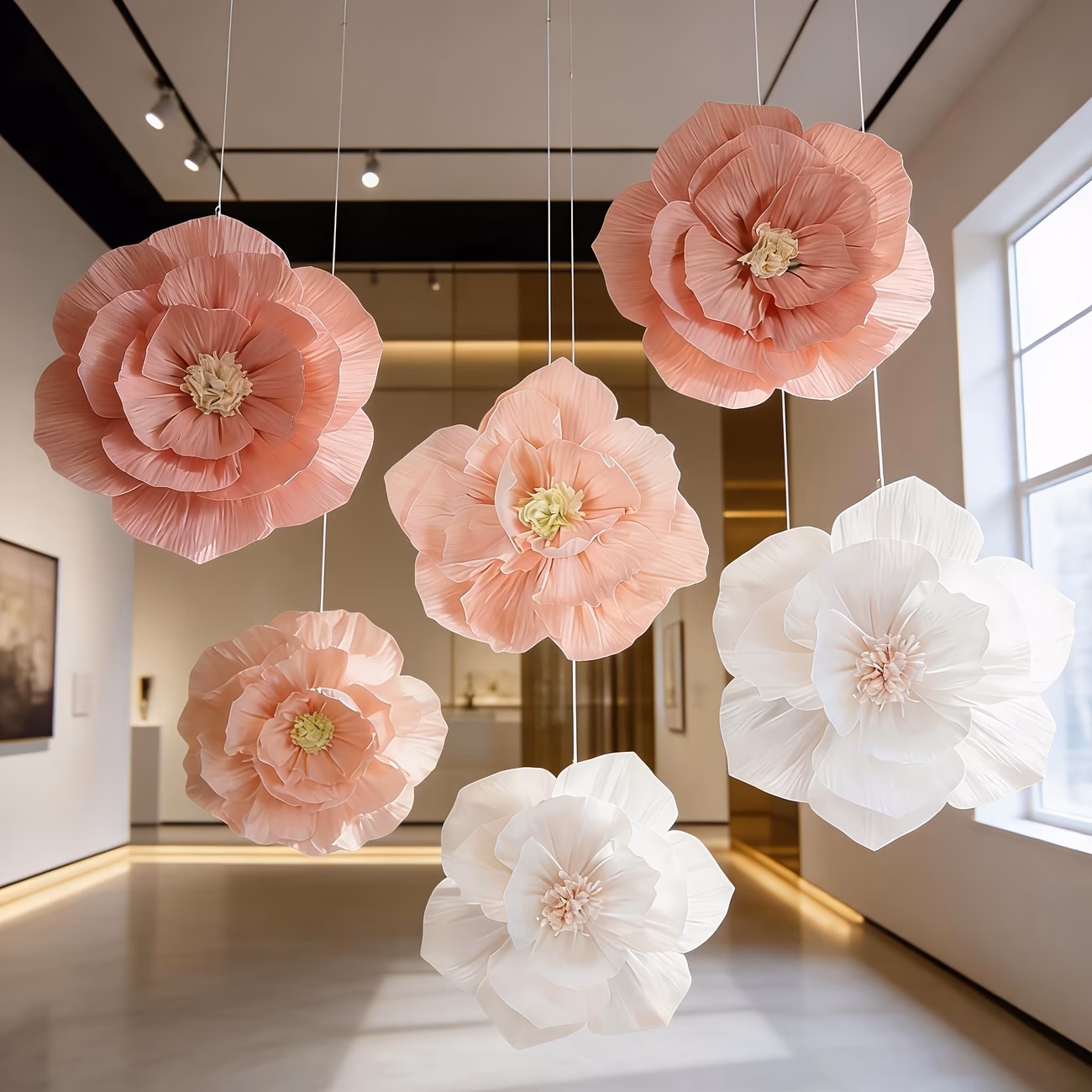 8pcs Large Size -Colored Paper Flowers