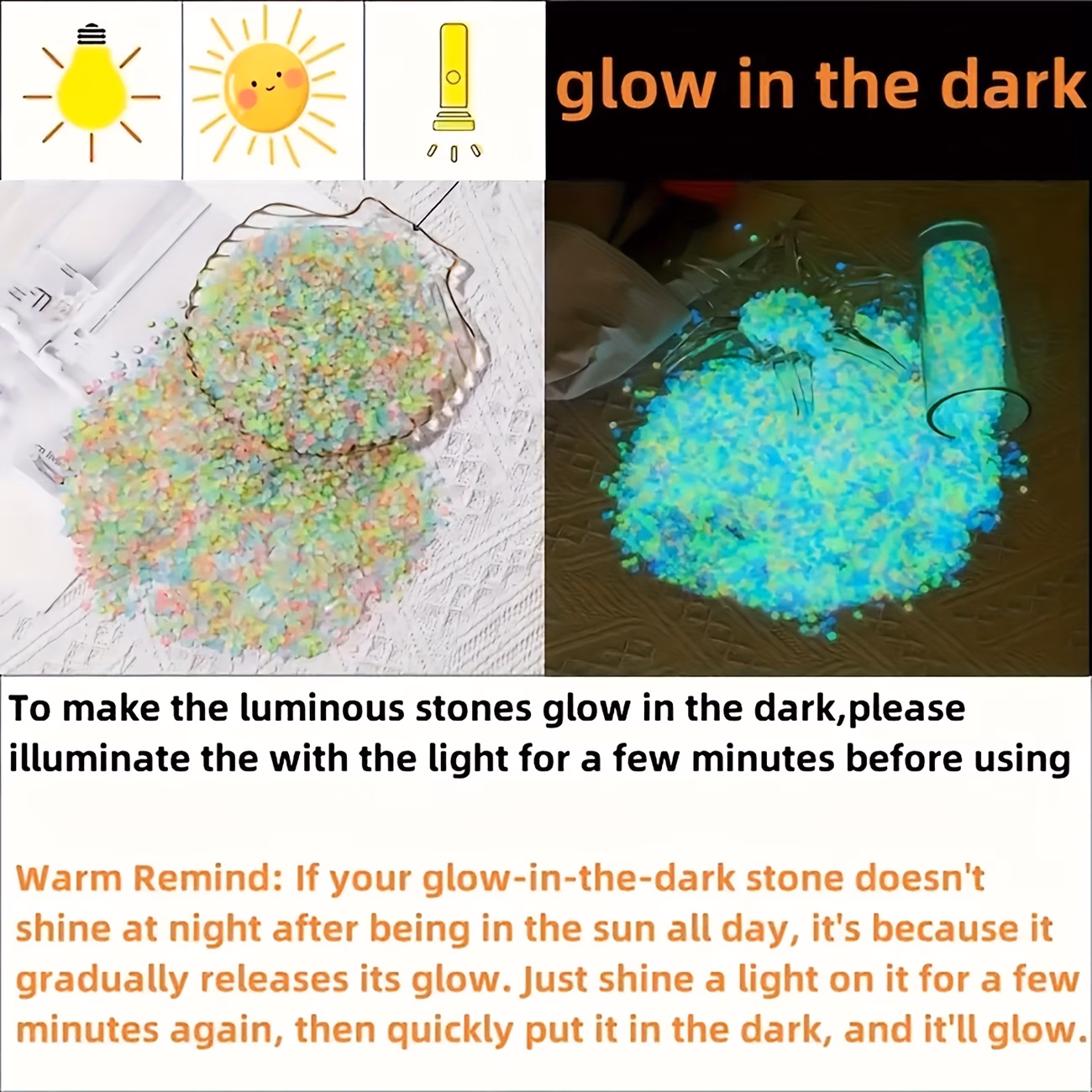 Artificial Colored Luminous Stones