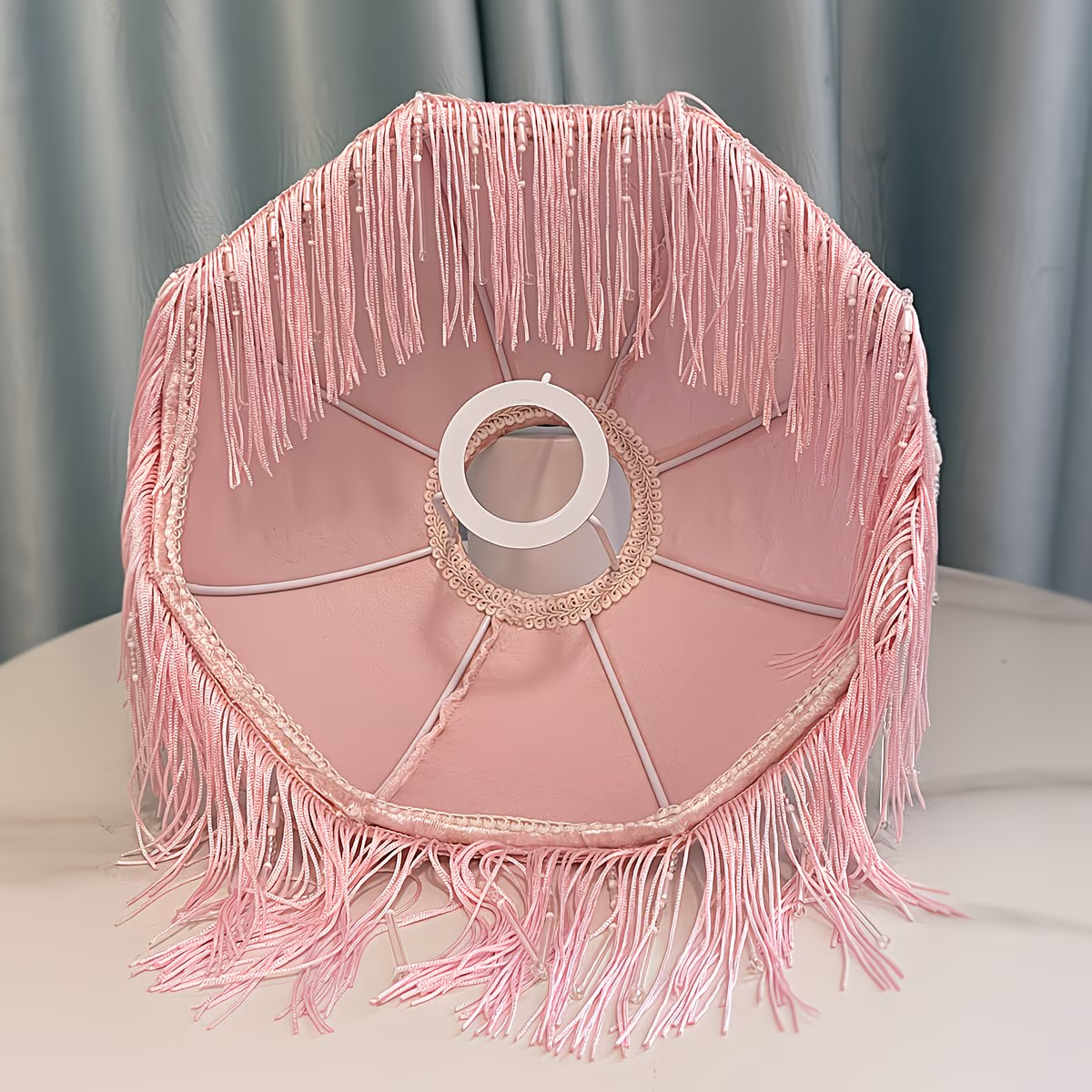 Light Pink Tassel Lampshade