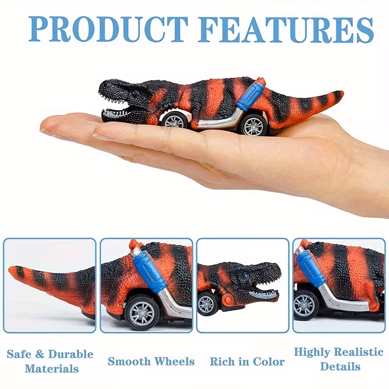 Dinosaur Slewing Toy Car Set