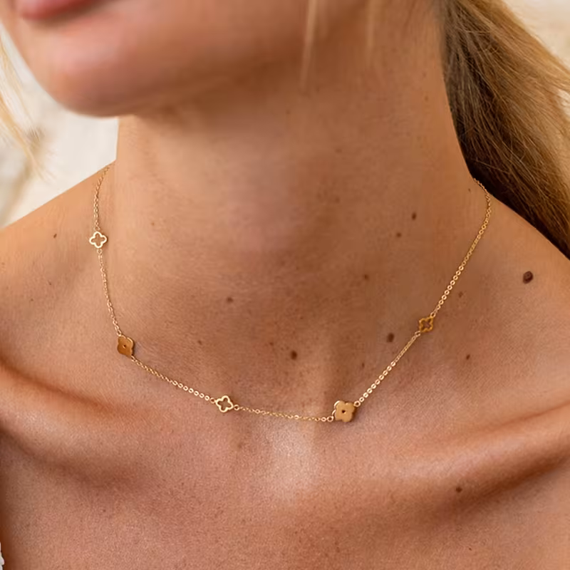 Stainless Steel Gold-Plated Necklace