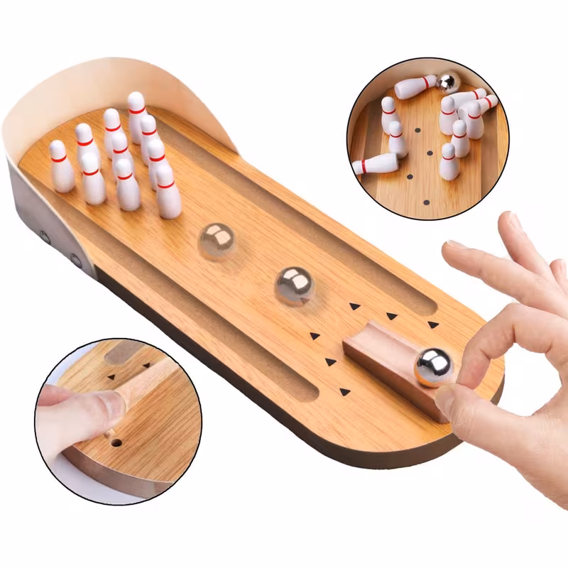 Mini Desktop Bowling Game Set