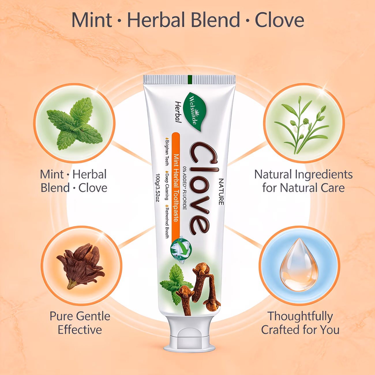  Clove Mint Herbal Toothpaste