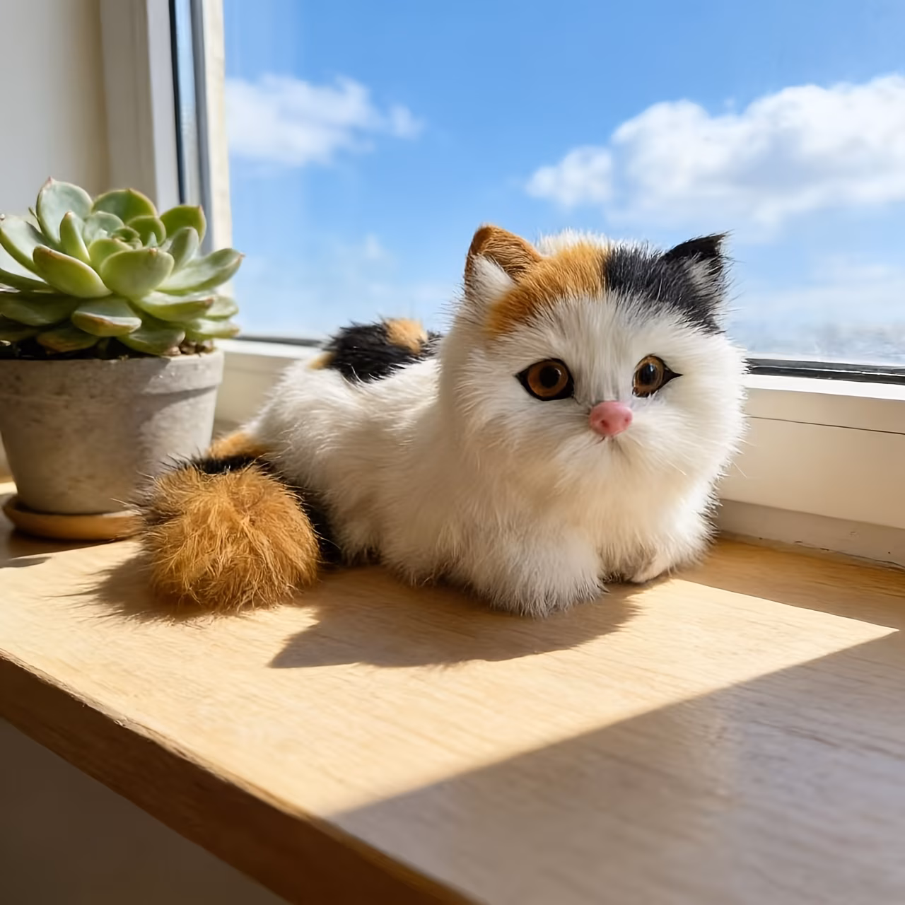 Adorable And Realistic Cat Figurine