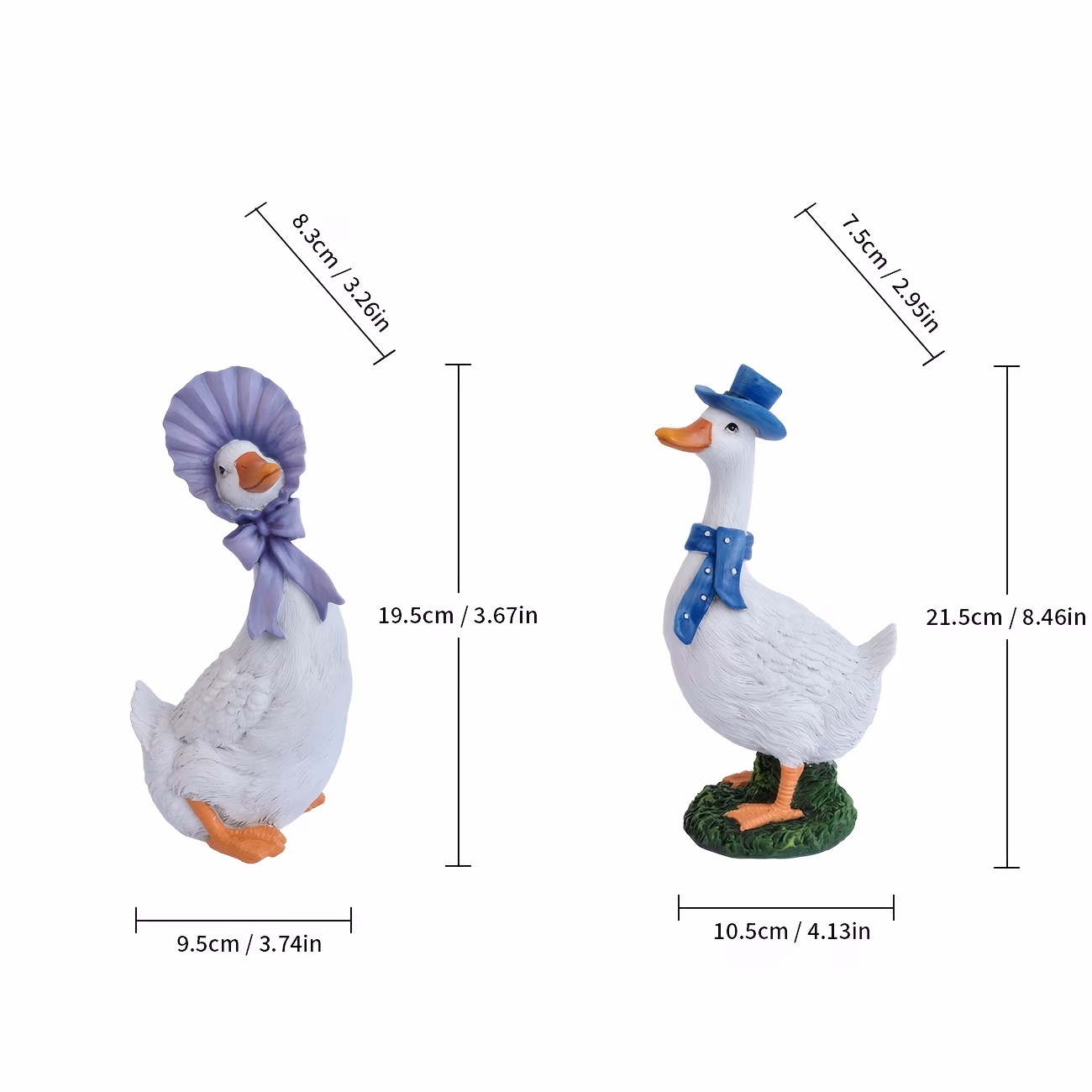 Duck Couple Outdoor Statue