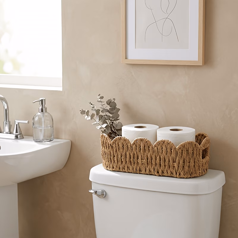  Oval Lace-Woven Storage Basket