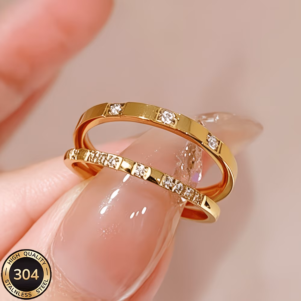  Gold-plated Stackable Rings