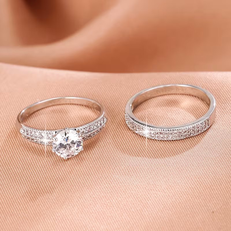 Luxury zirconia Eternity Band Ring