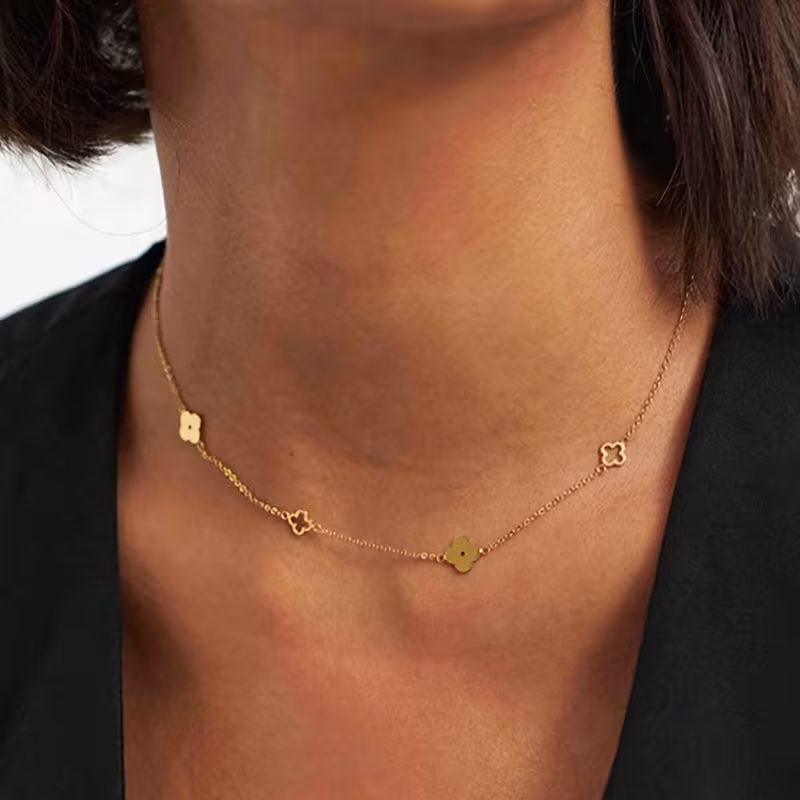 Stainless Steel Gold-Plated Necklace