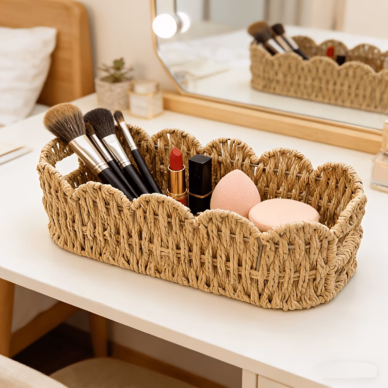  Oval Lace-Woven Storage Basket