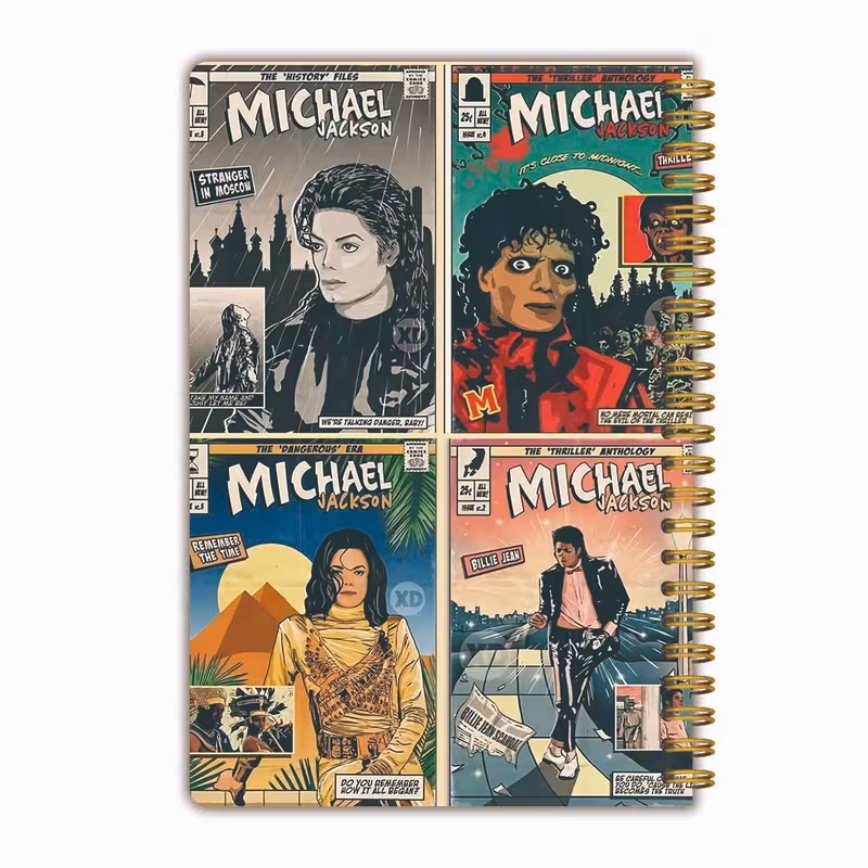 1 Set of Stage King Themed Cover Spiral Coil Notebook