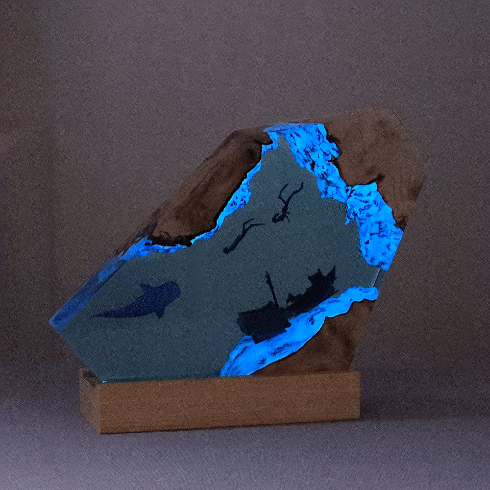 Wood Resin Dimmable Night Lights