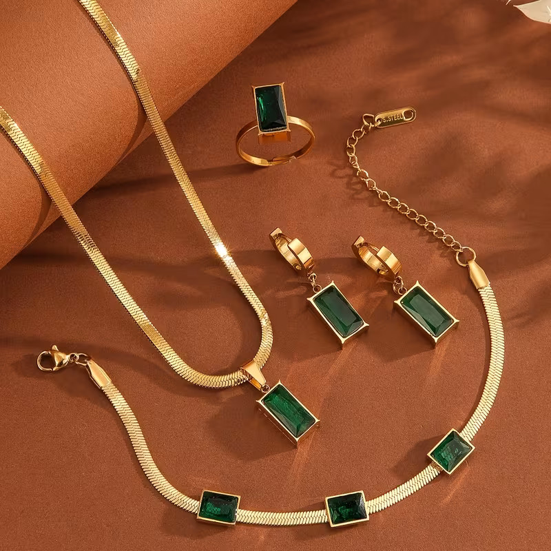 Necklace + Earrings + Ring + Bracelet 