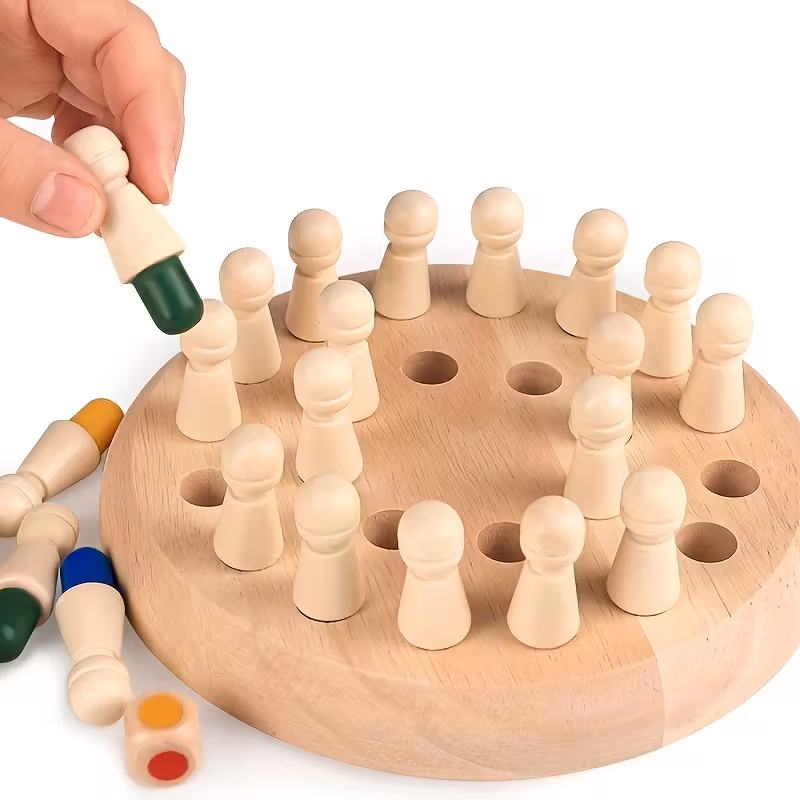 Educational Wooden Memory Matching Game 