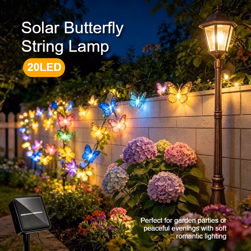 Solar Butterfly String Lights