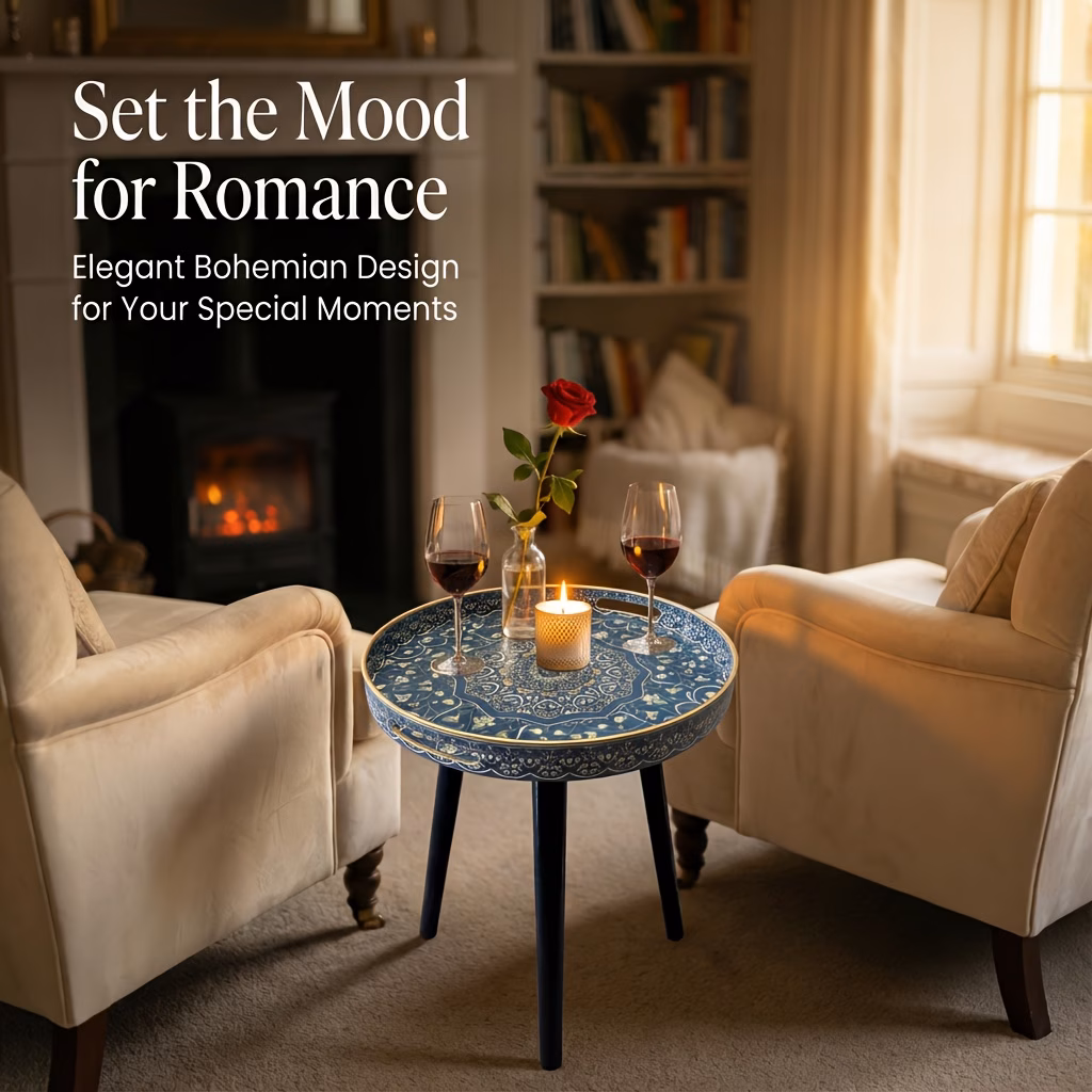 Marble Round Side Table
