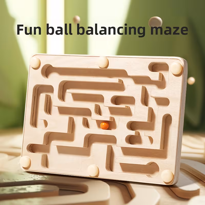 A Wooden Balance Maze Toy 