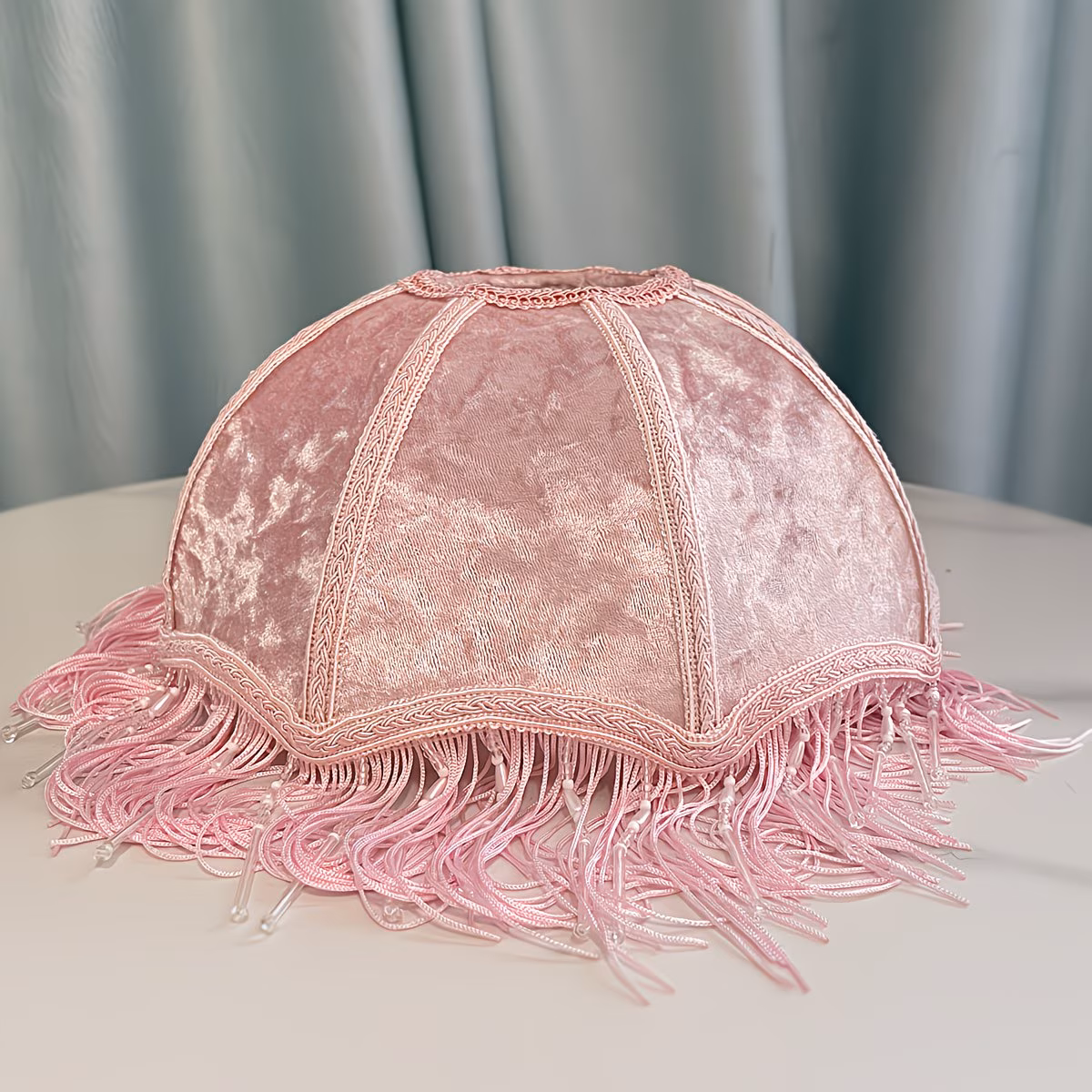 Light Pink Tassel Lampshade