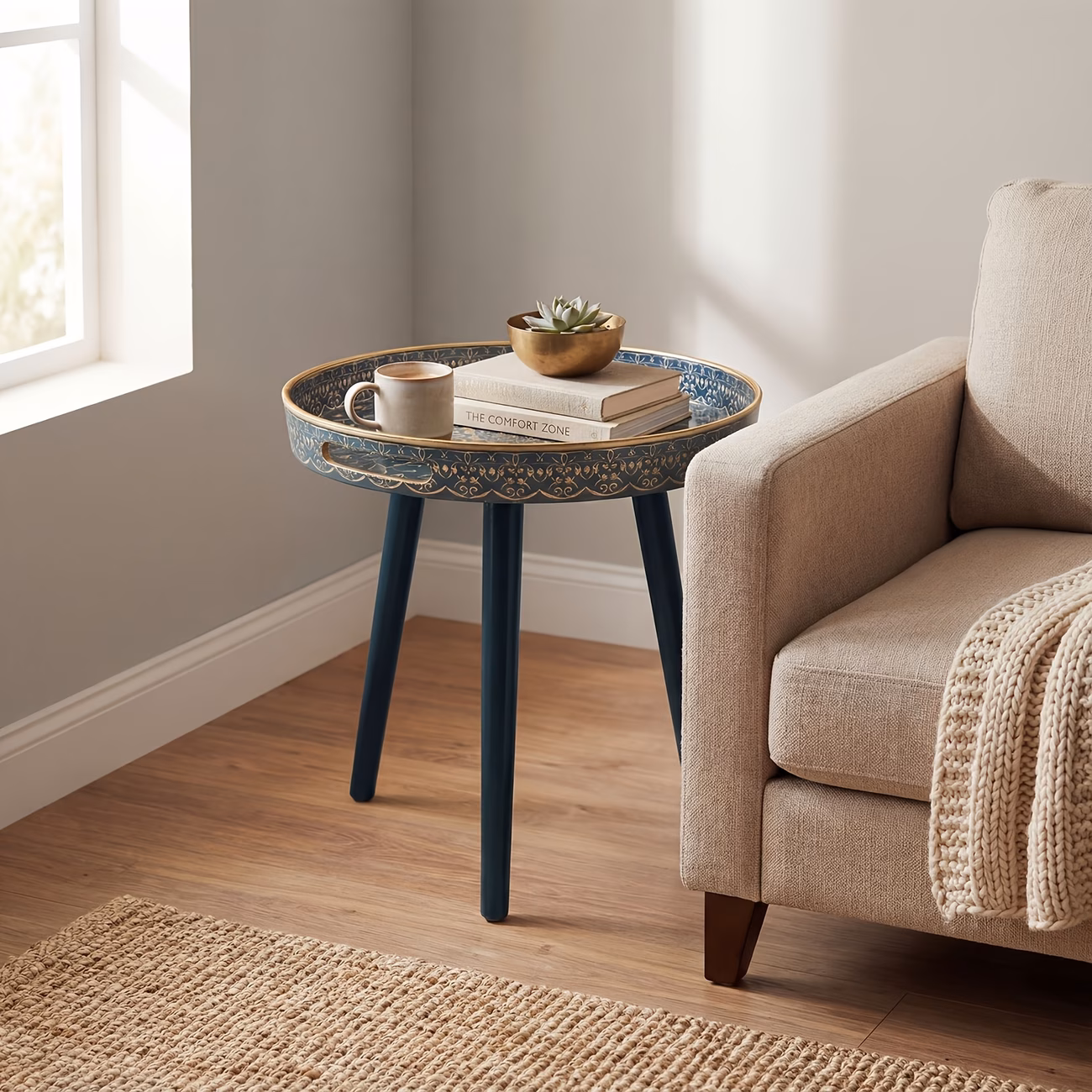 Marble Round Side Table