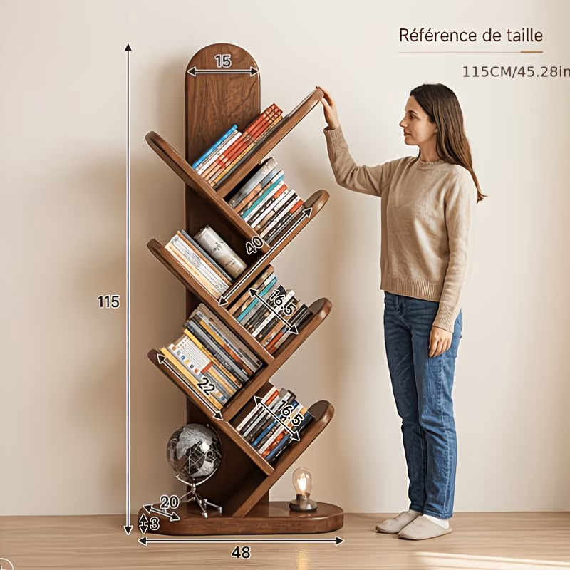 Tree-Shaped Bookshelf Floor