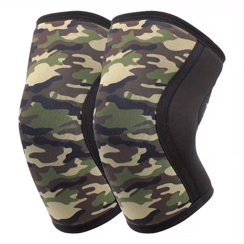 A Pair of Knee Support Braces for Weightlifting