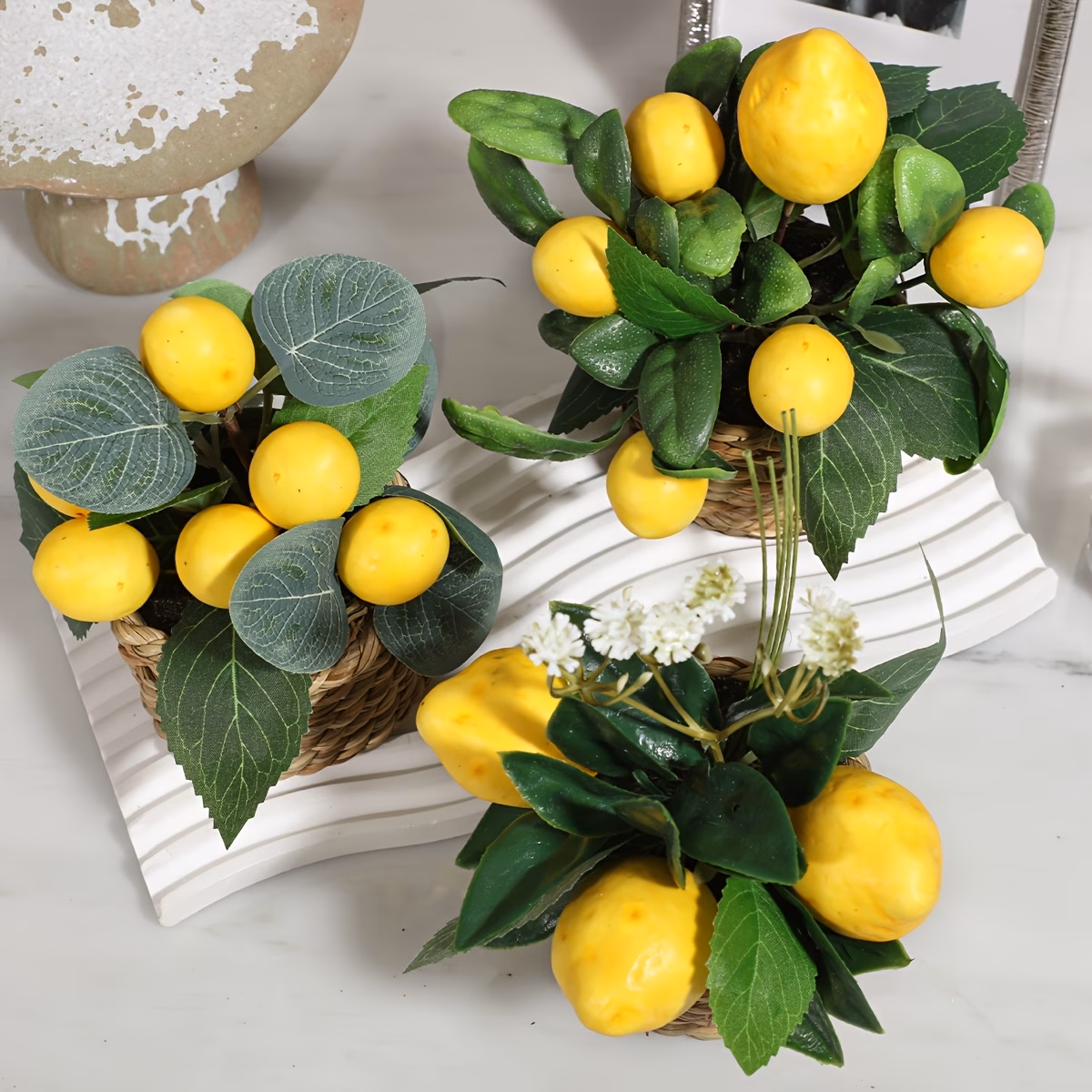  Artificial Lemon Tree with Potted Plant