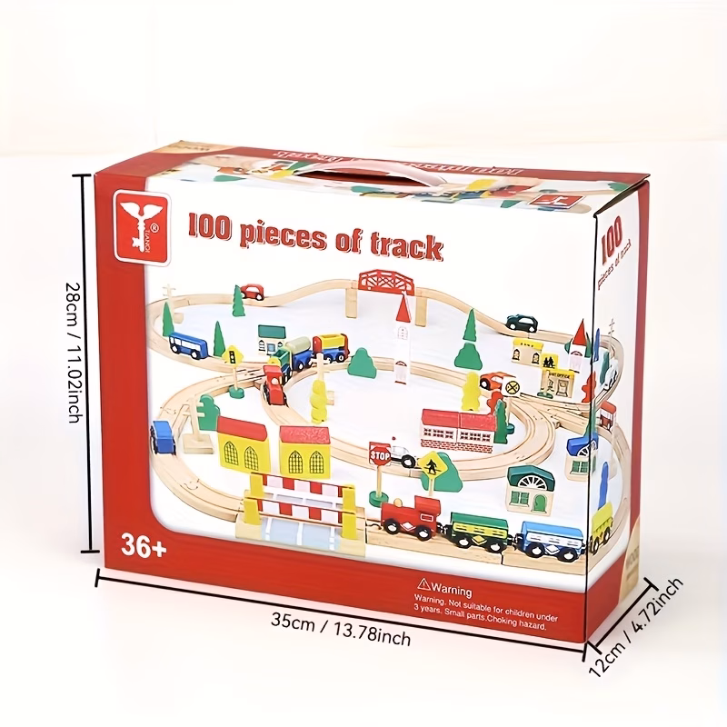 Wooden Train Track Toy
