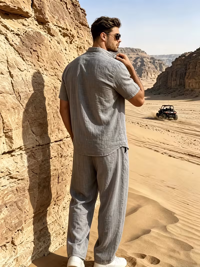 linen suit