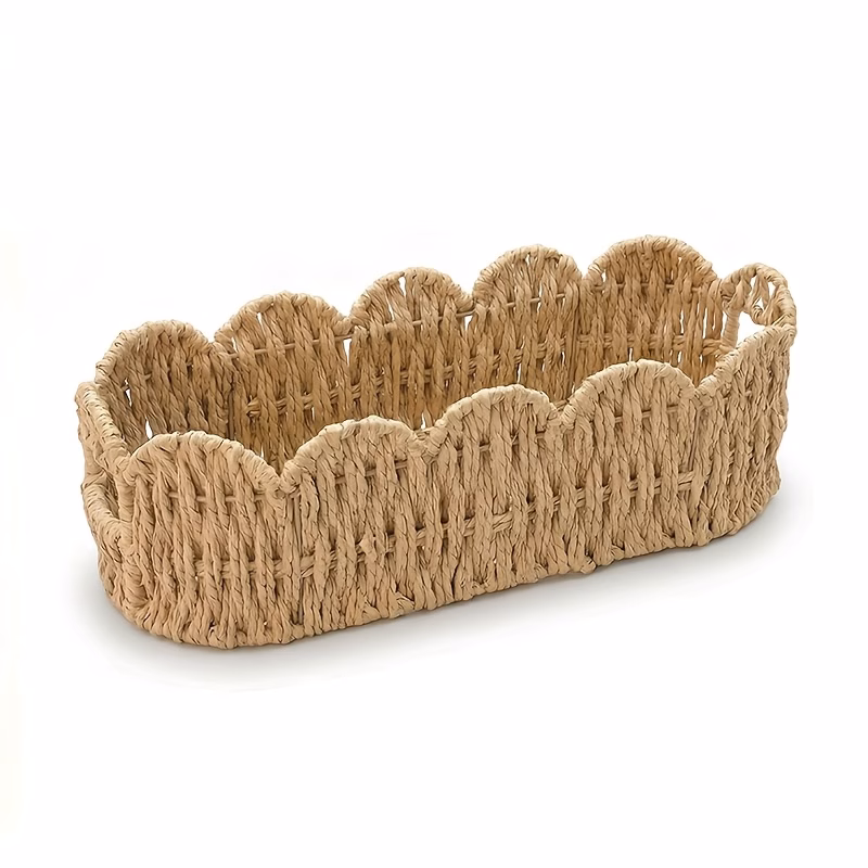  Oval Lace-Woven Storage Basket