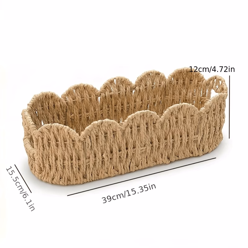  Oval Lace-Woven Storage Basket