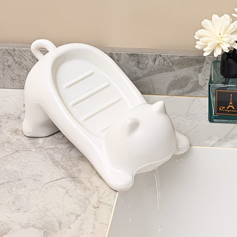 Cat-Shaped Soap Dish