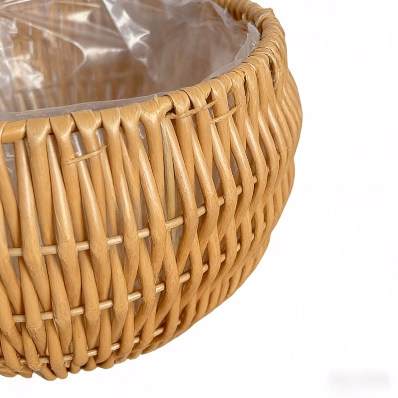  Boho Rattan Plant Pot Set