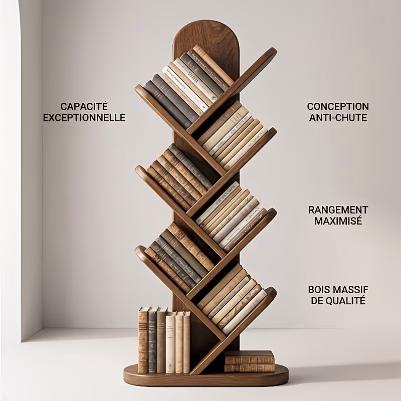 Tree-Shaped Bookshelf Floor