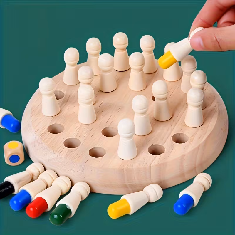 Educational Wooden Memory Matching Game 