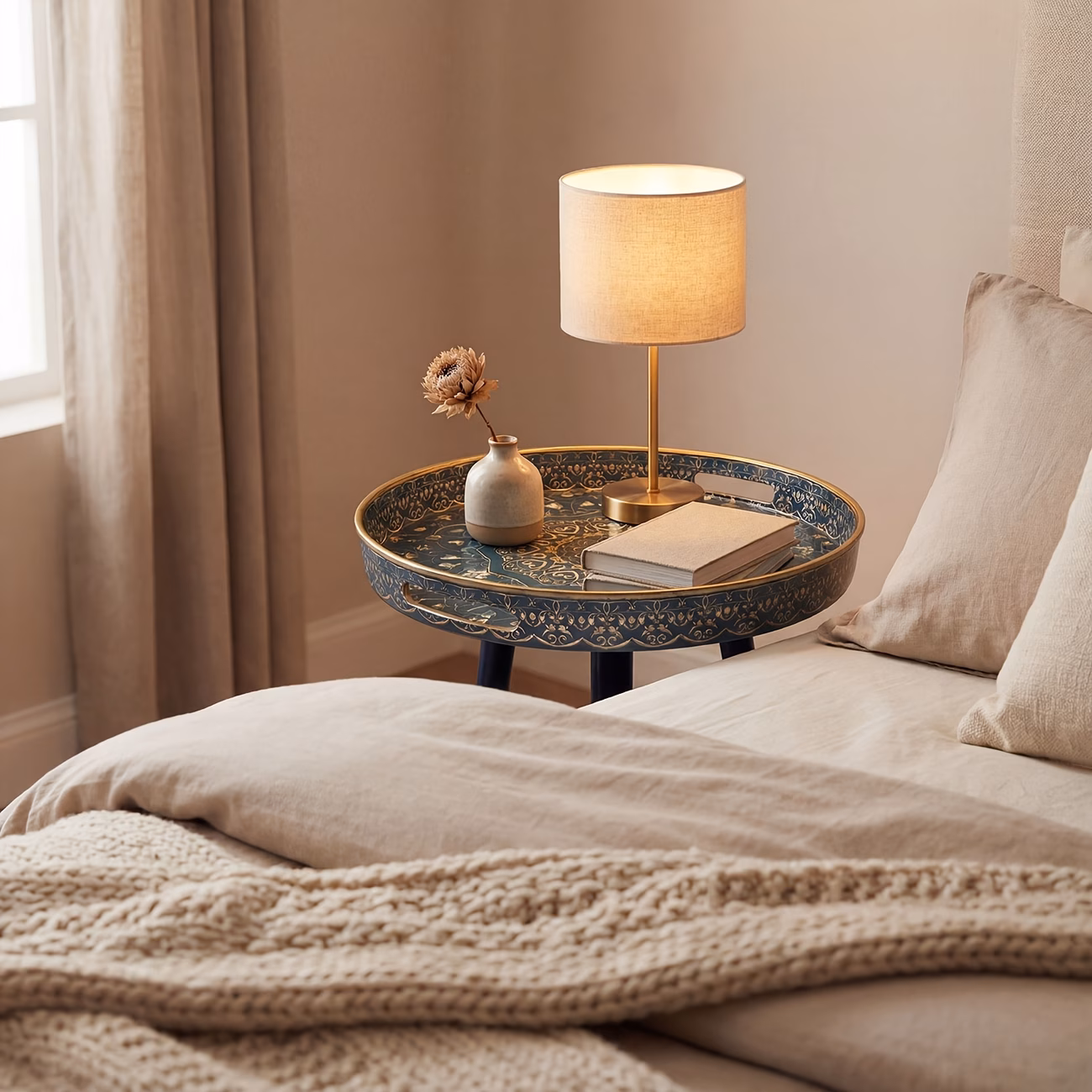 Marble Round Side Table