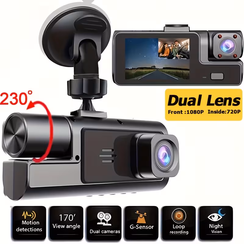 Dash Cam Front And Inside