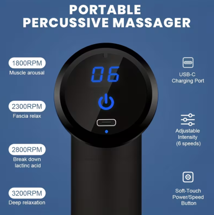 4-head Interchangeable Massage Gun