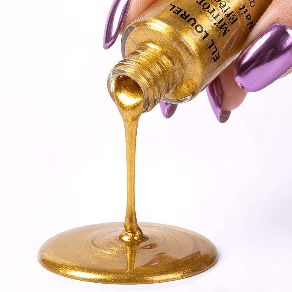 Mirror Metallic Golden Nail Polish
