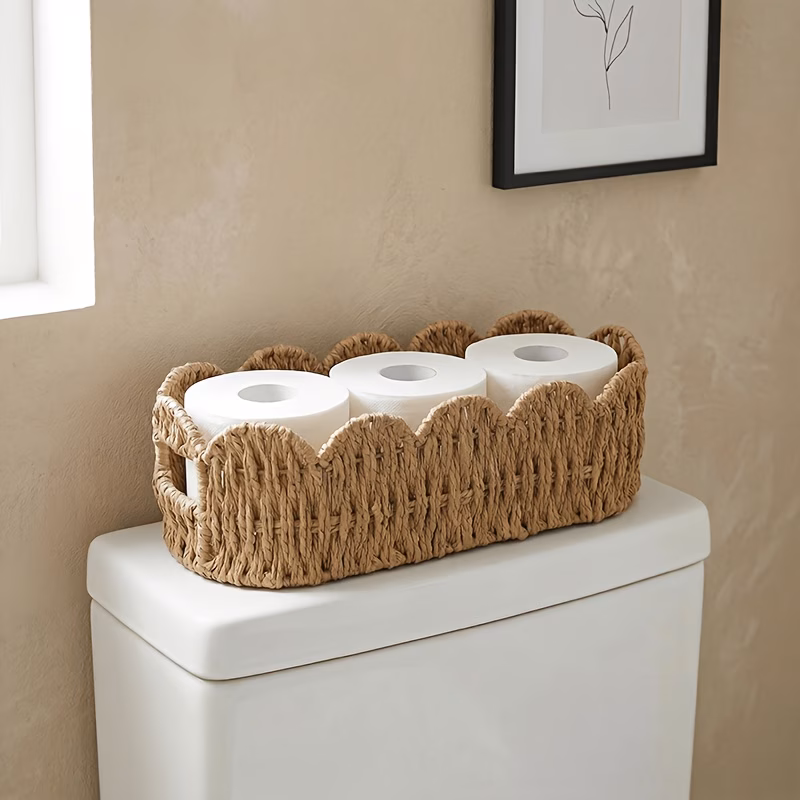  Oval Lace-Woven Storage Basket