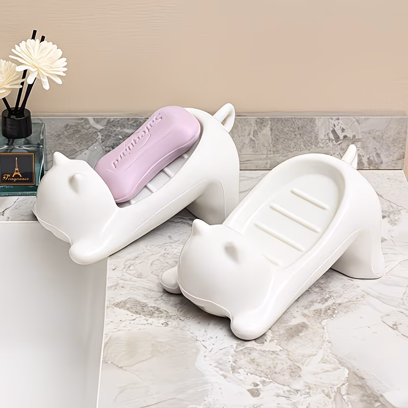 Cat-Shaped Soap Dish